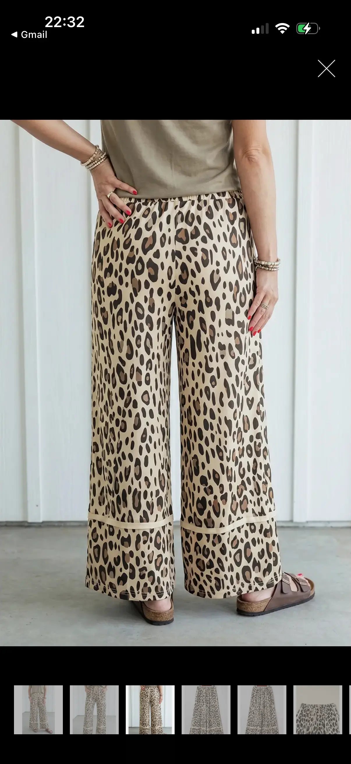 ModishMary Leopard Drawstring Wide Leg Cropped Pants MODISHMARY